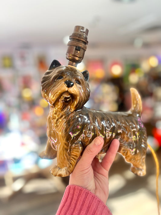 Vintage Cairn Terrier Lamp by Lost & Foundry
