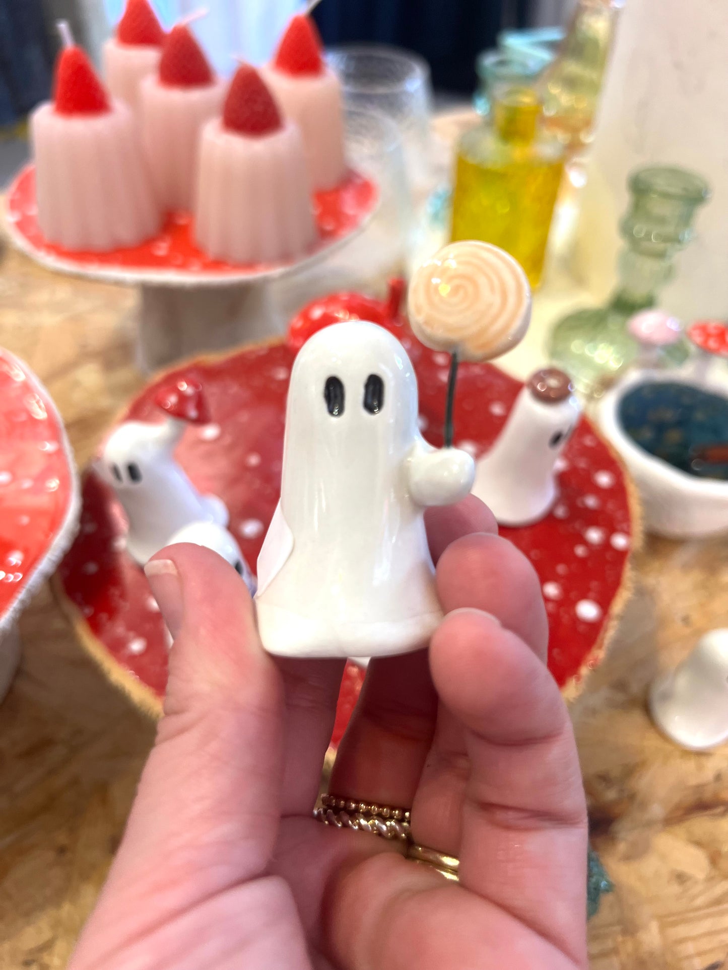 Ceramic Ghost Figure By Pixies Pottery