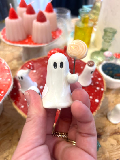 Ceramic Ghost Figure By Pixies Pottery
