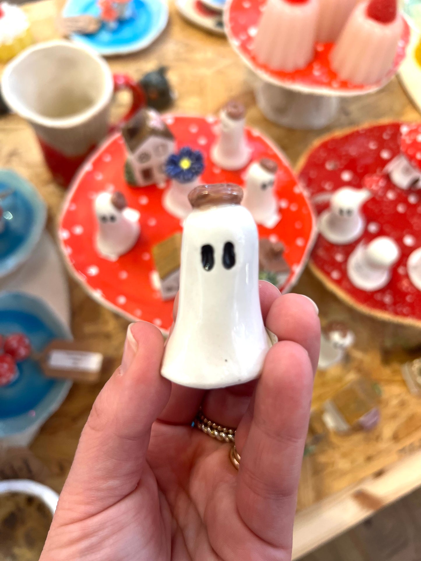Ceramic Ghost Figure By Pixies Pottery