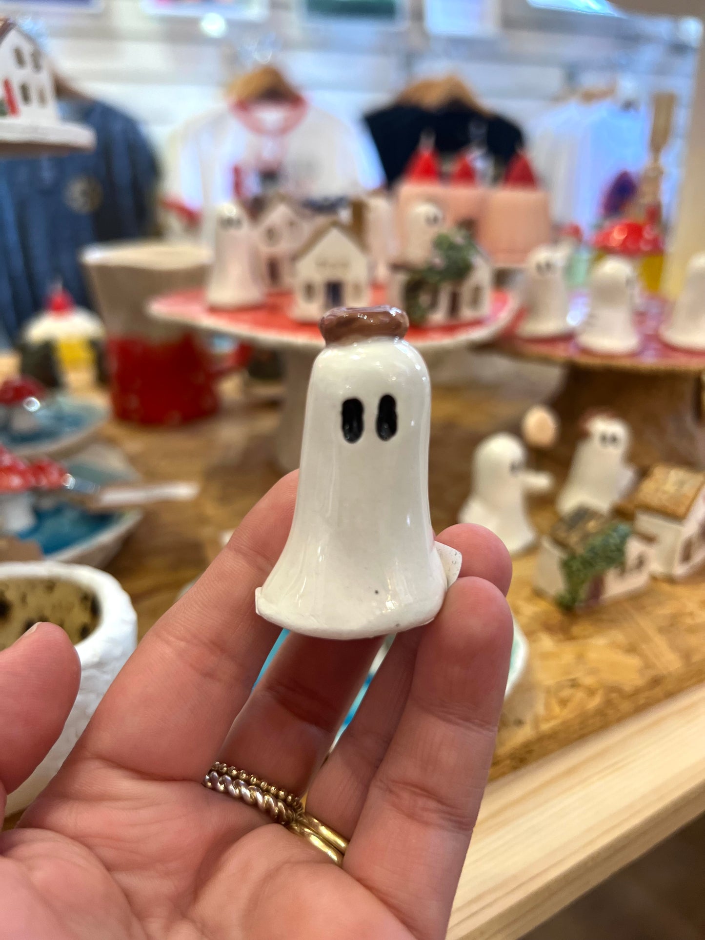 Ceramic Ghost Figure By Pixies Pottery
