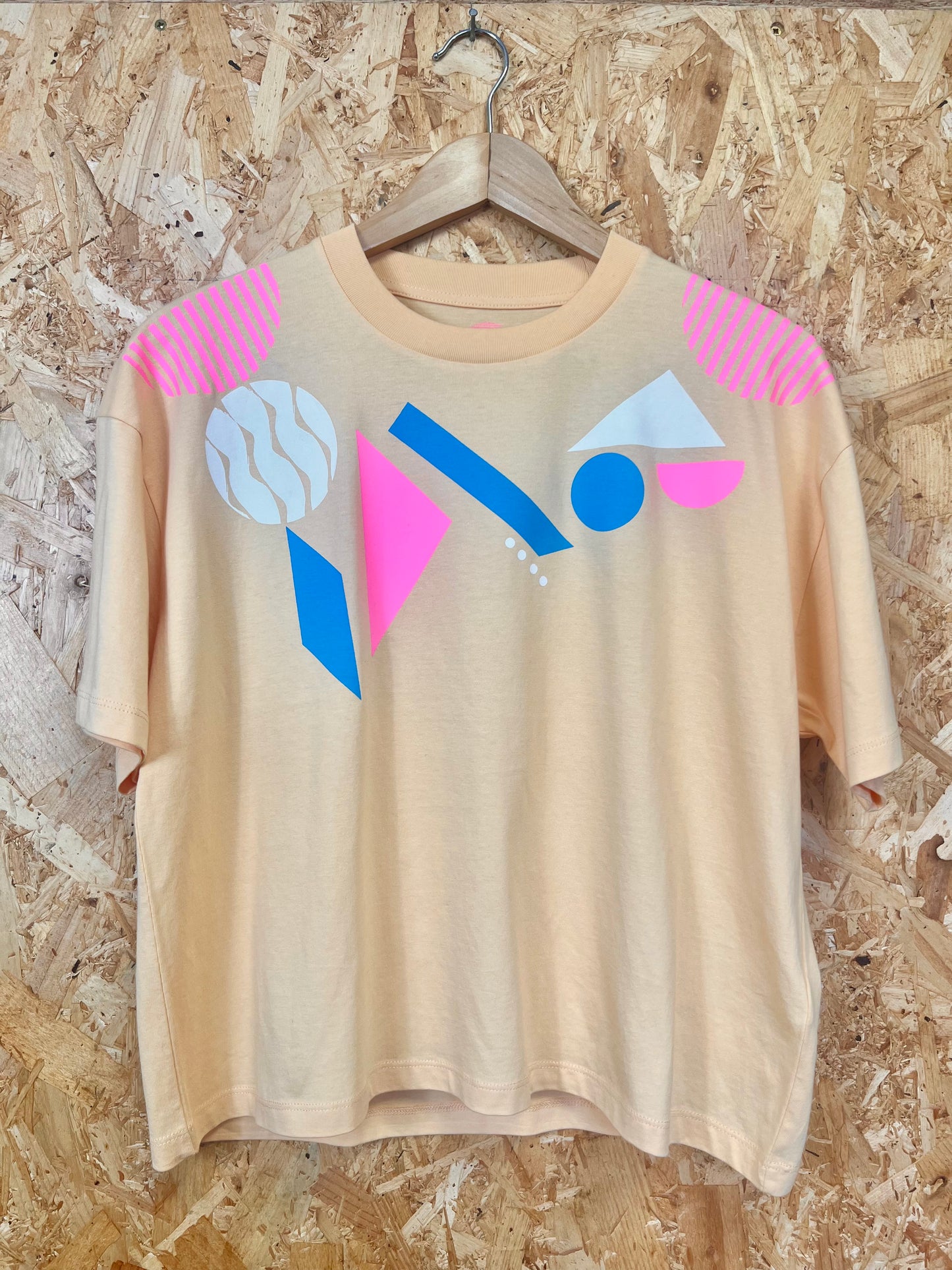 Geometric Women's Screenprinted Yellow T-shirt by Pinkijones
