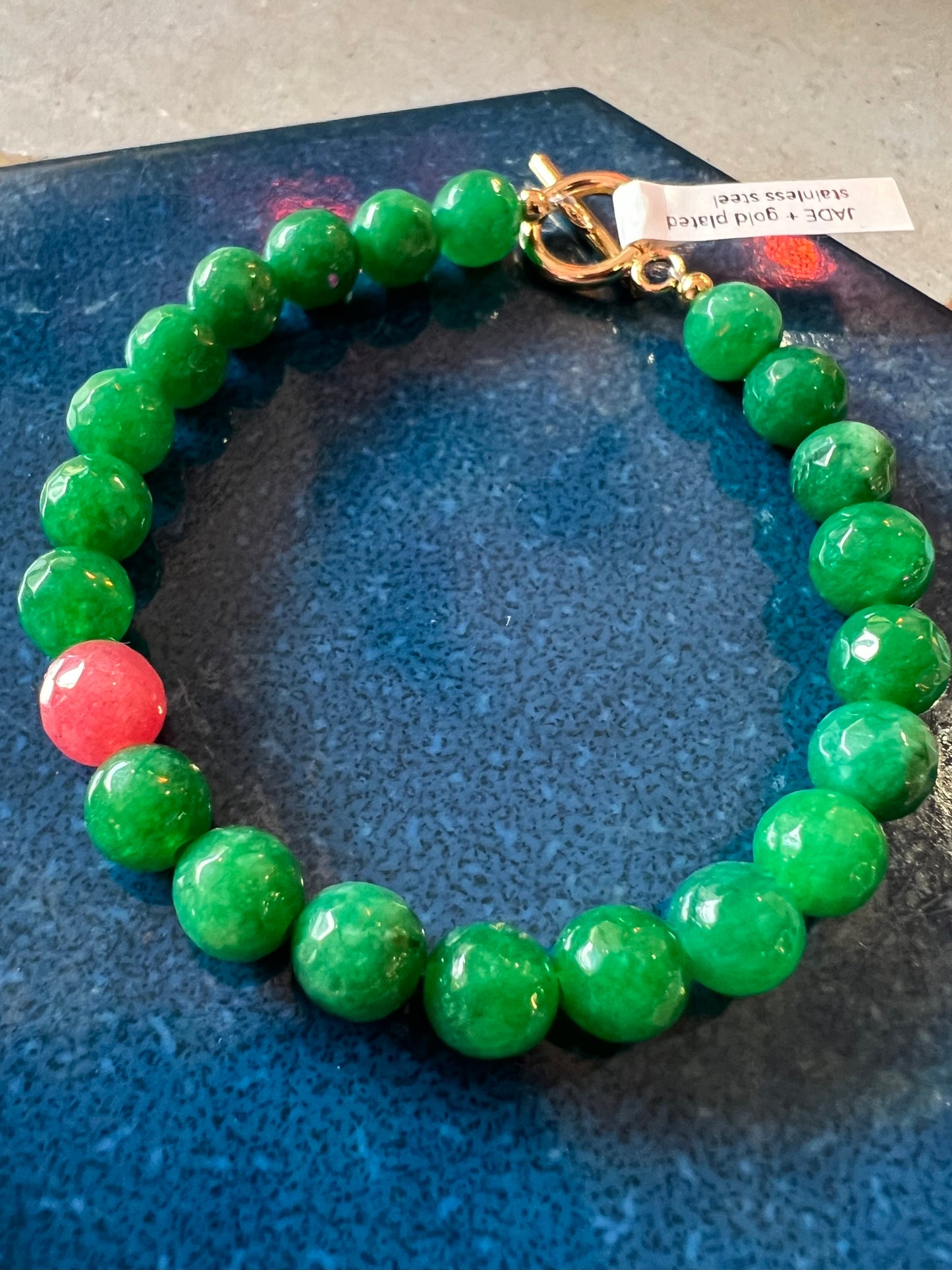 Green Jade Gemstone Bracelet By Bdoo