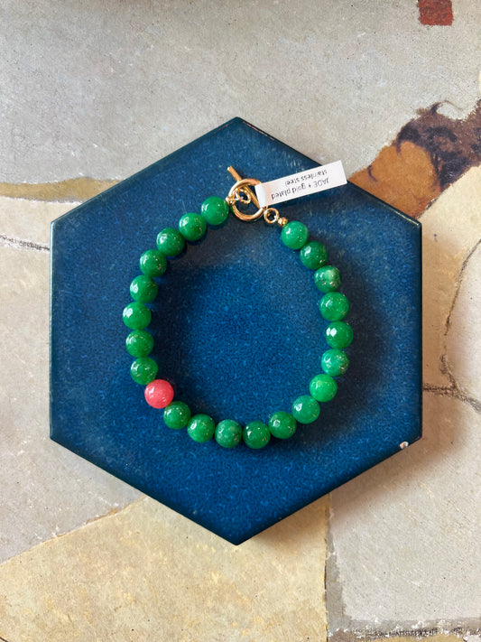 Green Jade Gemstone Bracelet By Bdoo