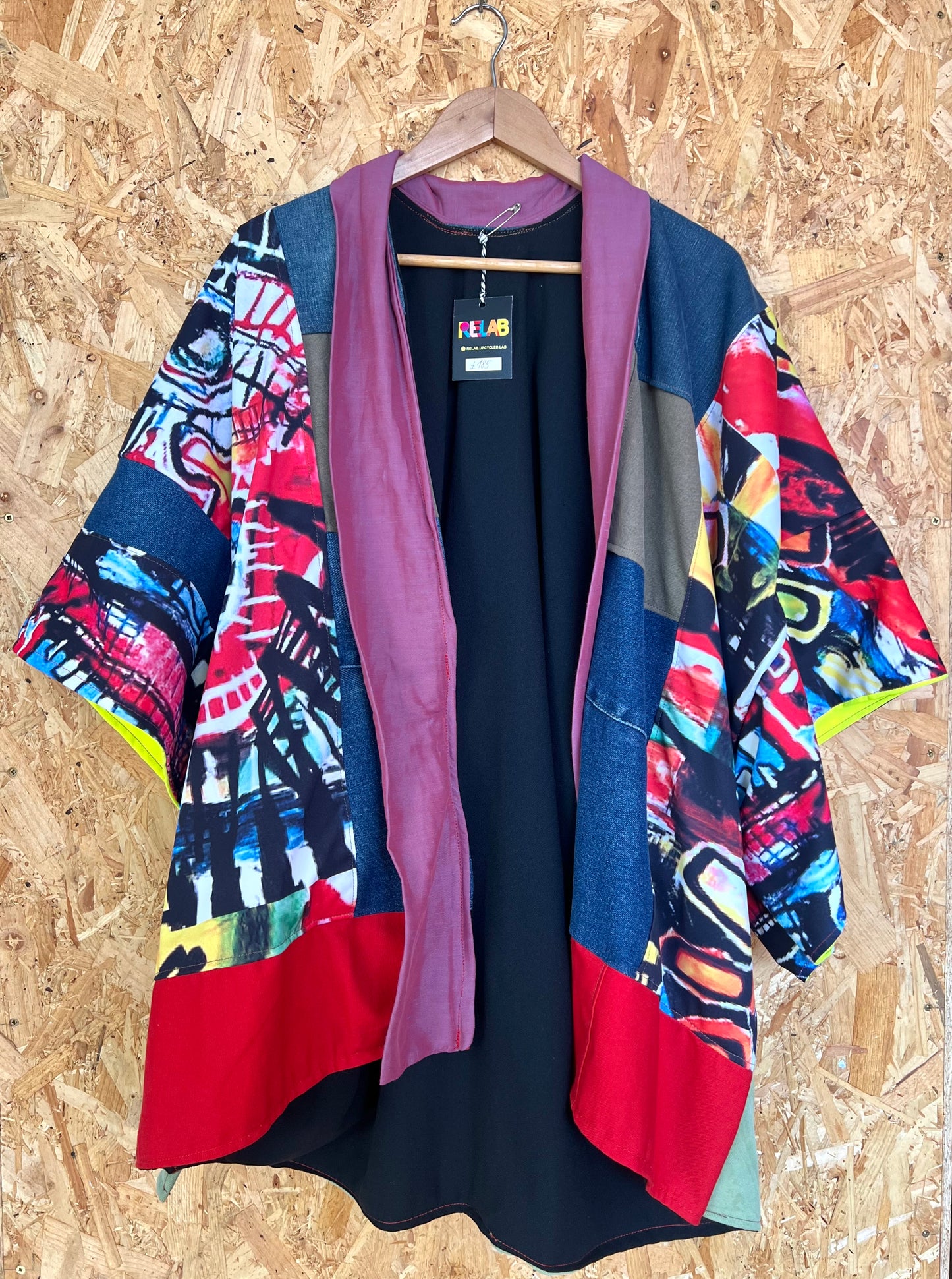 Art Print Patchwork Kimono by RELAB