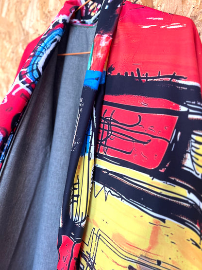 Art Print Patchwork Kimono by RELAB