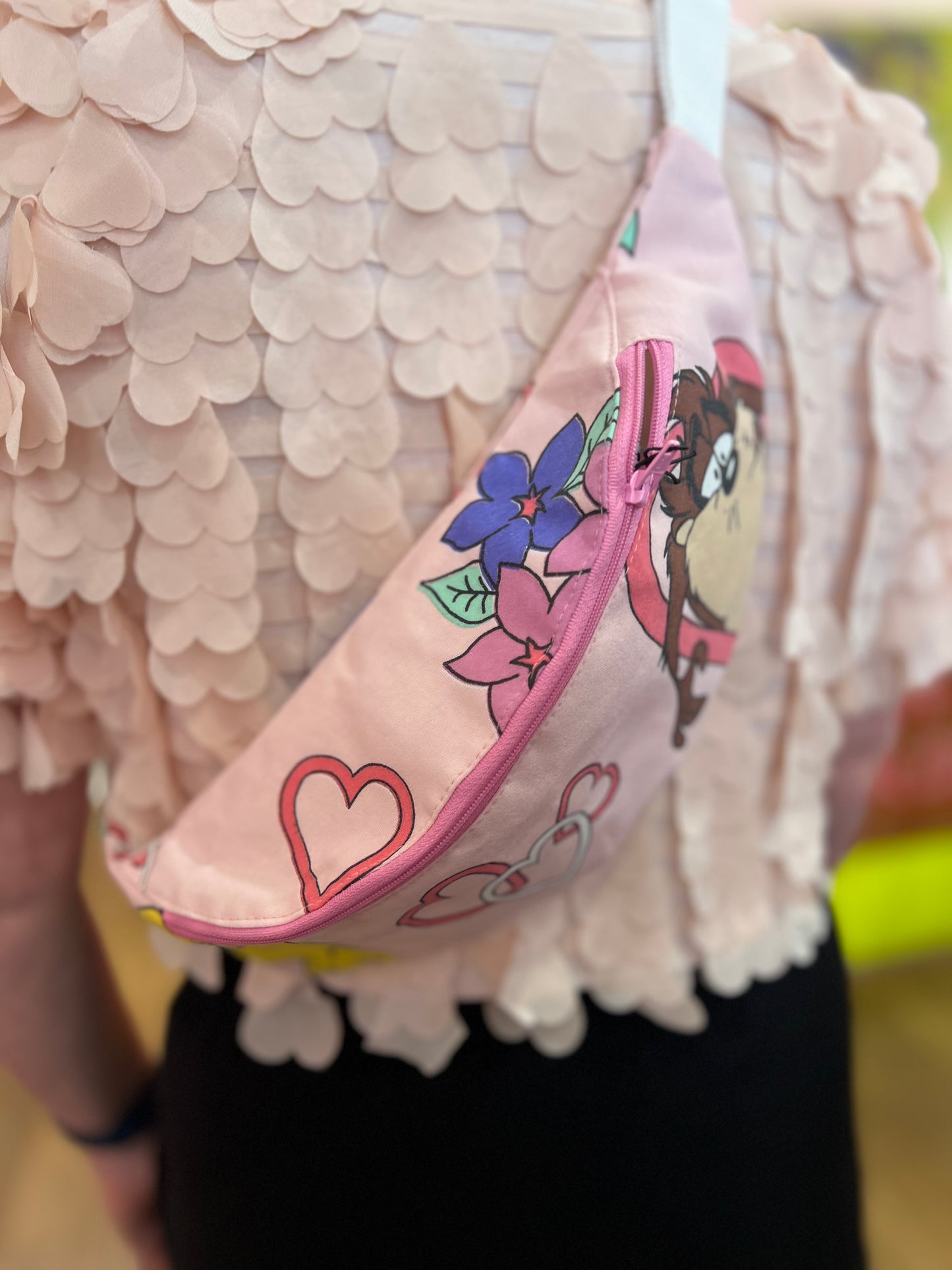 Looney Tunes Taz And Tweetie Retro Fabric Bumbag by Silly Girl Club