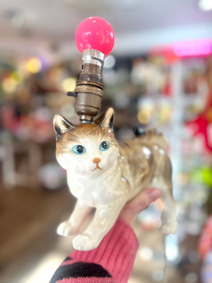 Vintage Tabby Cat Lamp by Lost & Foundry