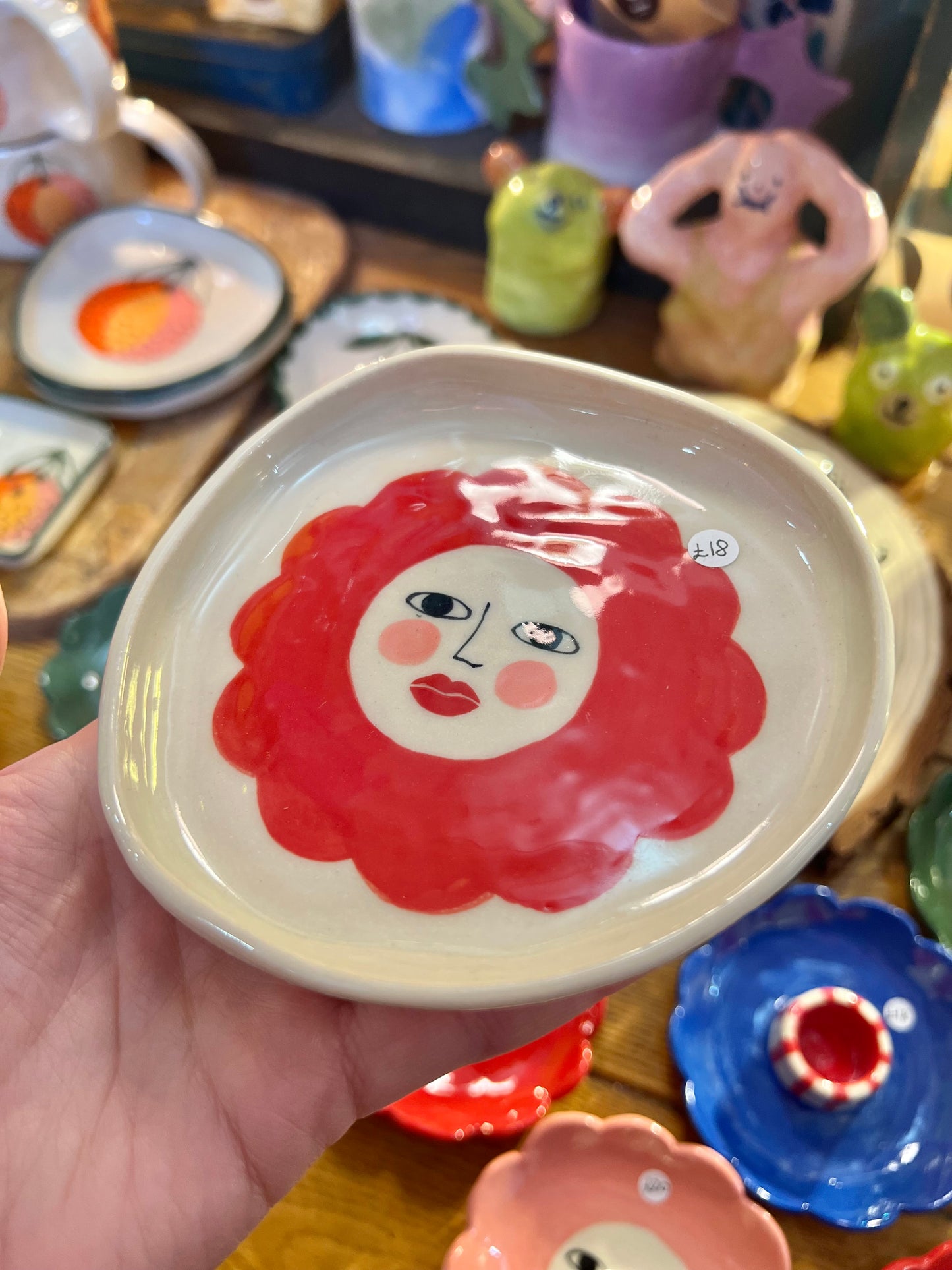 Ceramic Trinket Plate  by Lili Toth