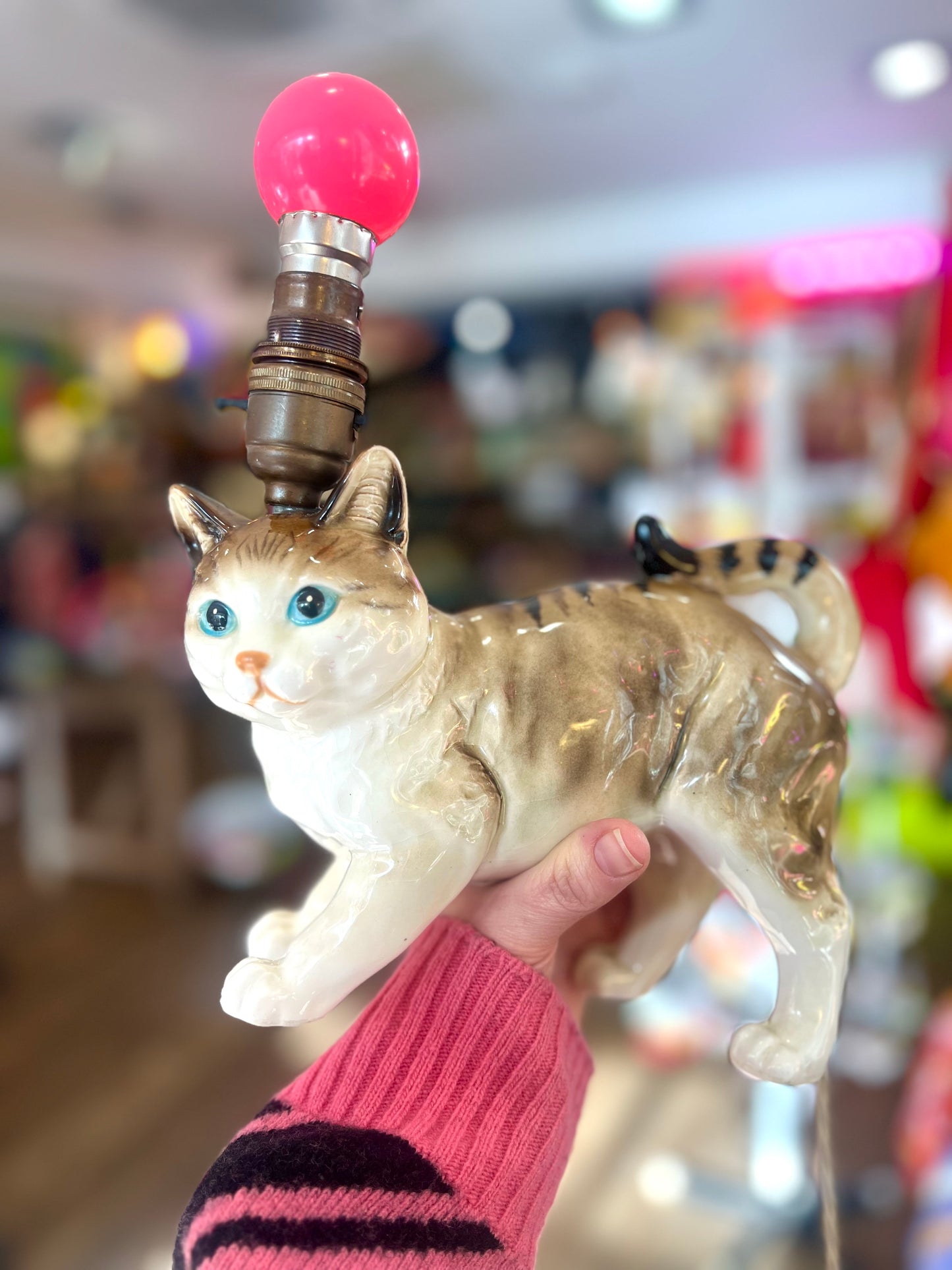 Vintage Tabby Cat Lamp by Lost & Foundry