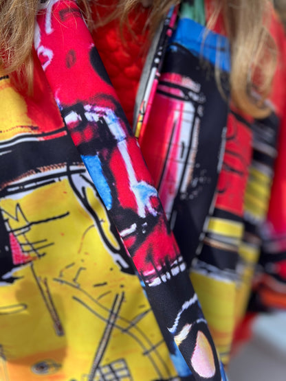 Art Print Patchwork Kimono by RELAB