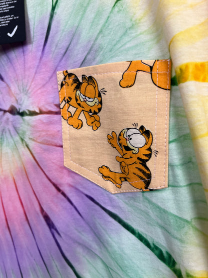 Reworked Pocket Tee With Garfield by Silly Girl Club