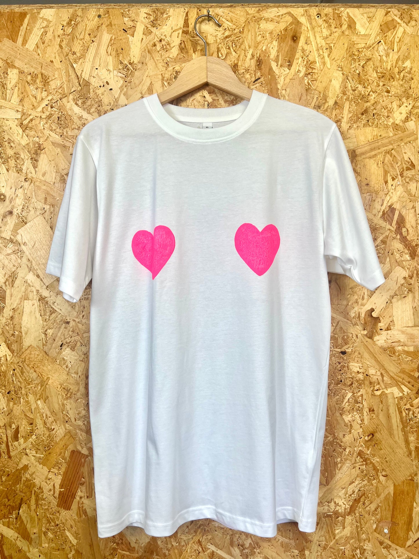Hand Printed Hearts T-shirt By Your Mom