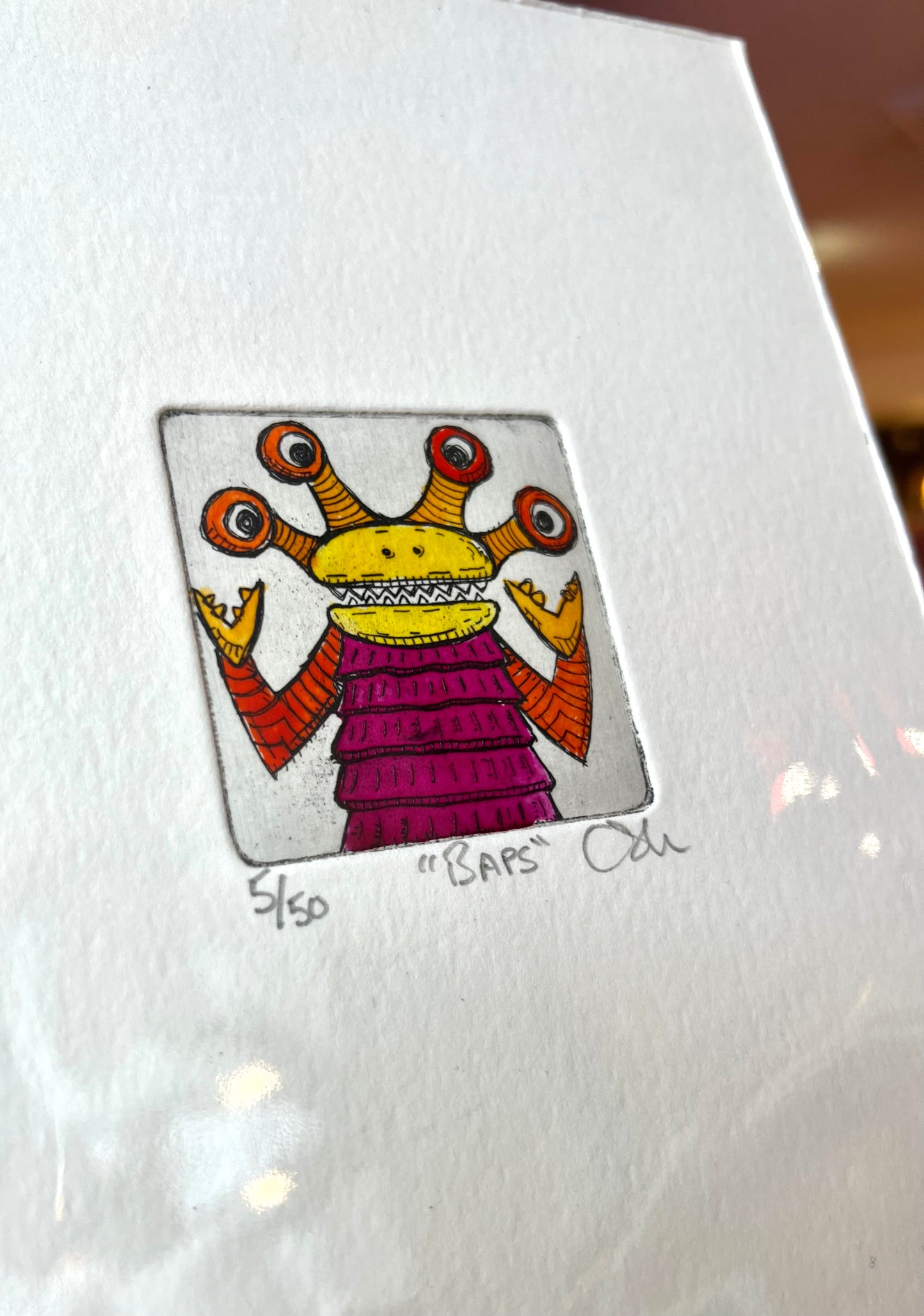 Baps Finger Monster Etchings By Chris Moon
