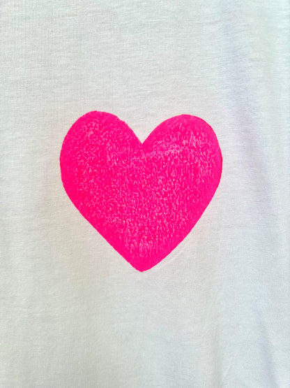 Hand Printed Hearts T-shirt By Your Mom