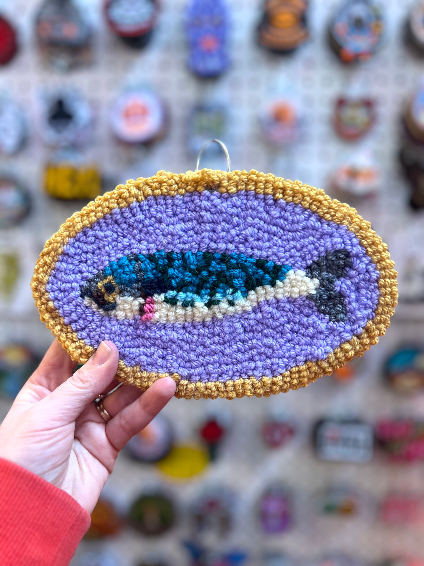 Needle punched Wall Hanging Mackerel by Don Brosbin