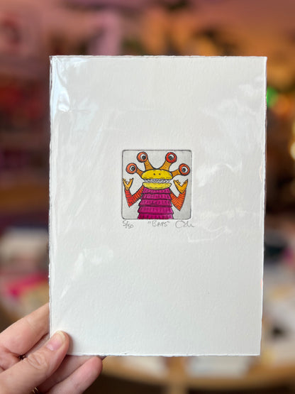 Baps Finger Monster Etchings By Chris Moon