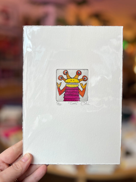 Baps Finger Monster Etchings By Chris Moon