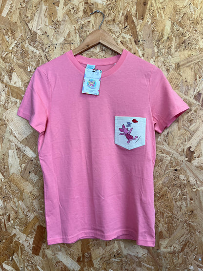 Reworked Pocket Tee With Winnie The Pooh Piglet by Silly Girl Club
