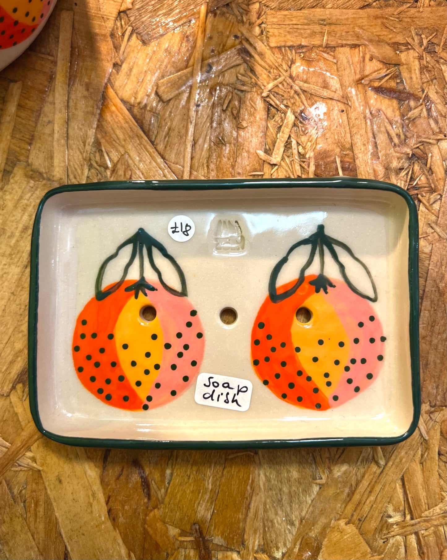 Orange Ceramic Soap Dish by Lili Toth