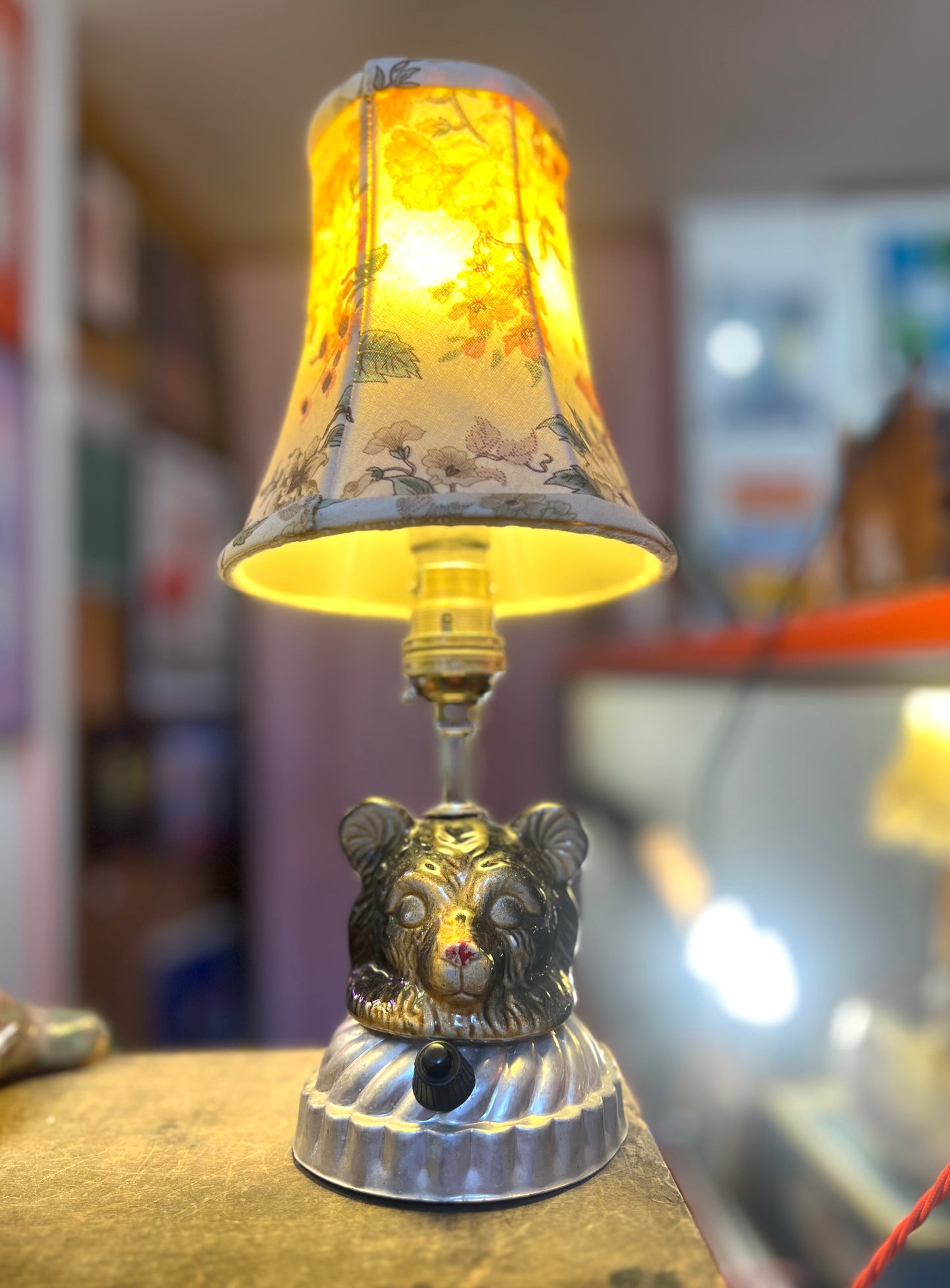 Vintage Bear Head Lamp by Lost & Foundry