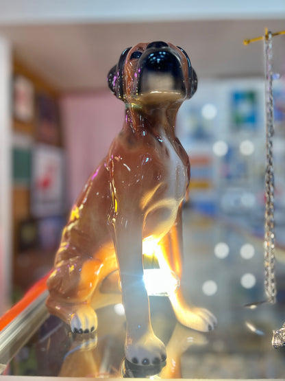 Vintage Large Boxer Dog Lamp by Lost & Foundry