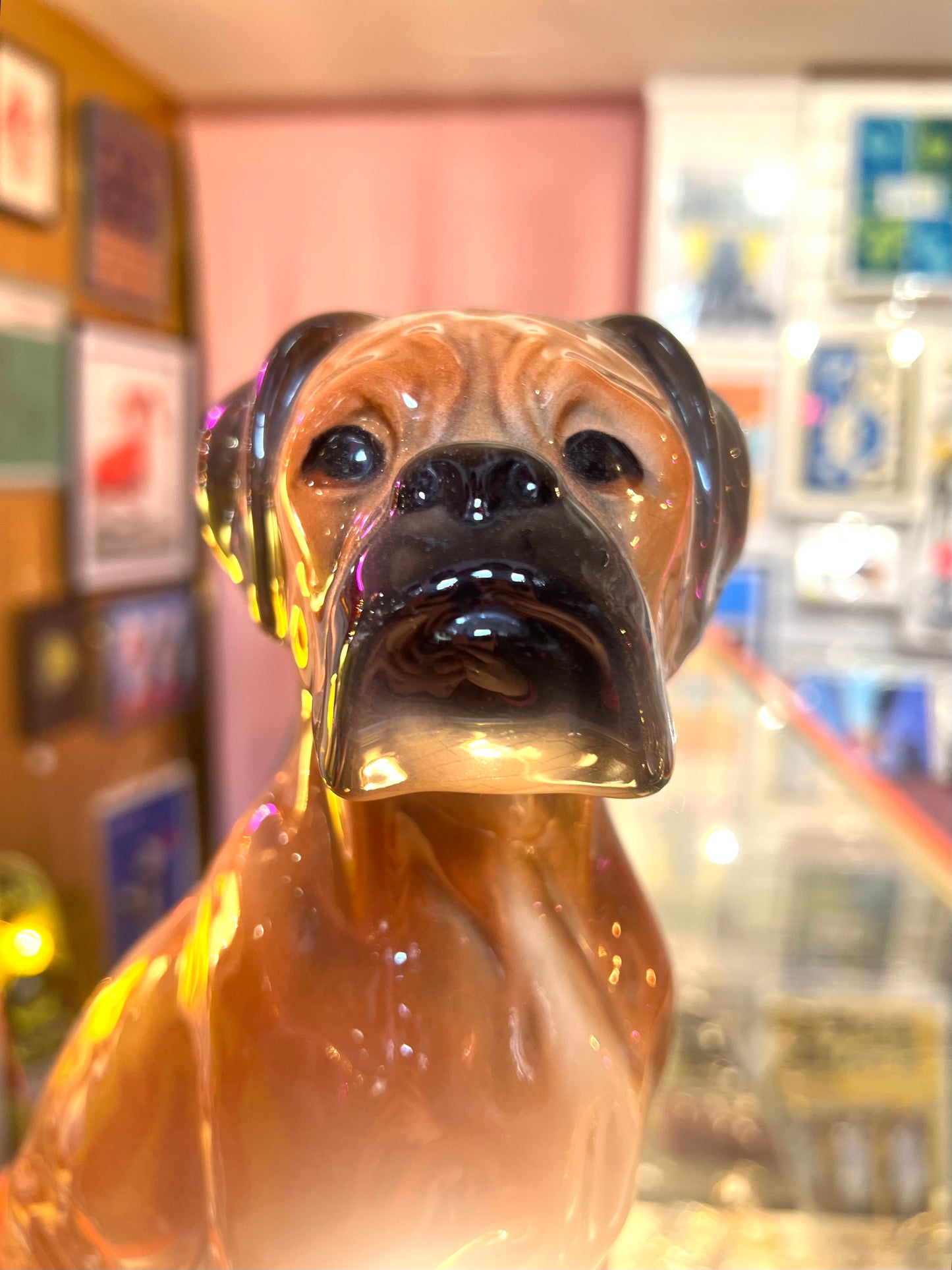 Vintage Large Boxer Dog Lamp by Lost & Foundry