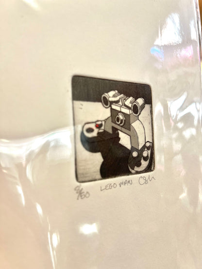 Legoman Lego Characters Etchings By Chris Moon