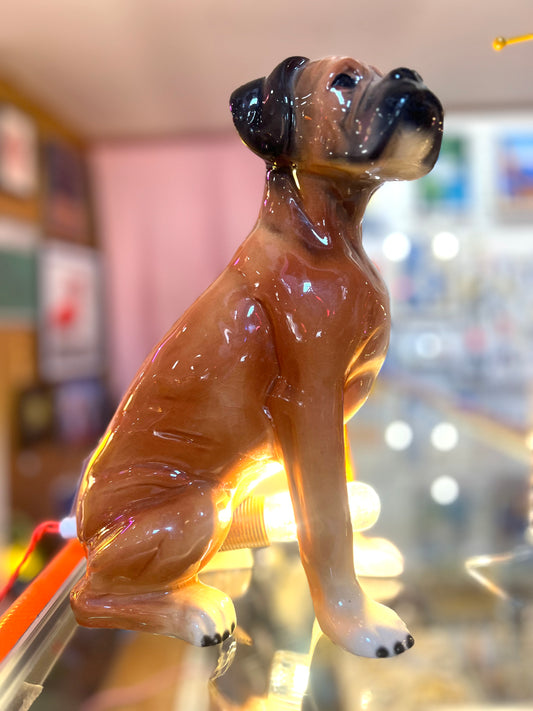 Vintage Large Boxer Dog Lamp by Lost & Foundry