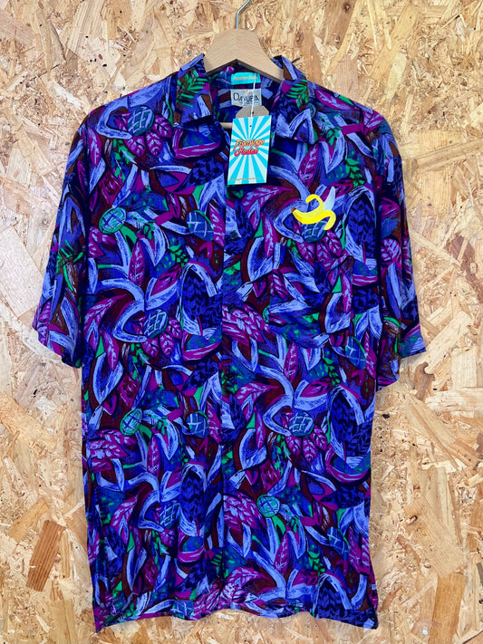 Retro Shirt With Banana Embroidery by Flamingo Rodeo