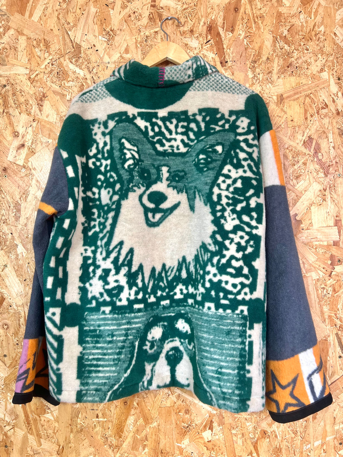 Jacquard Dog Design Jacket, Handmade by Szmat Sklad