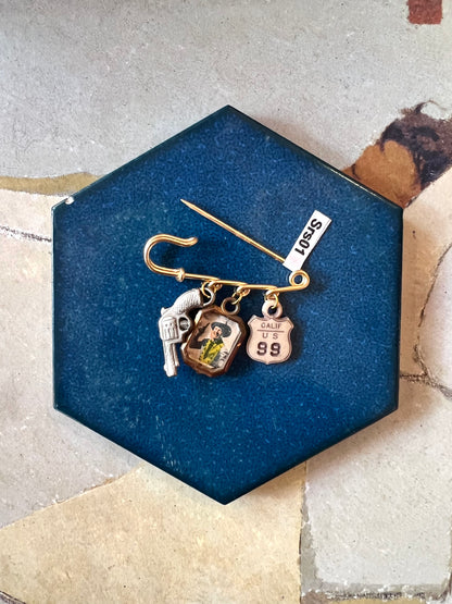 Handmade Cowboy Western Brooch By Lost And Foundry