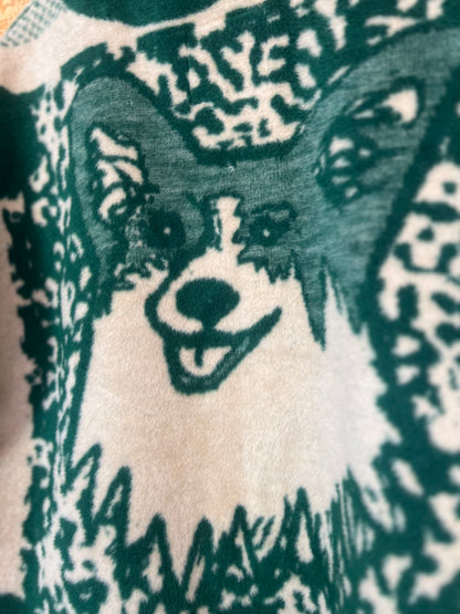 Jacquard Dog Design Jacket, Handmade by Szmat Sklad