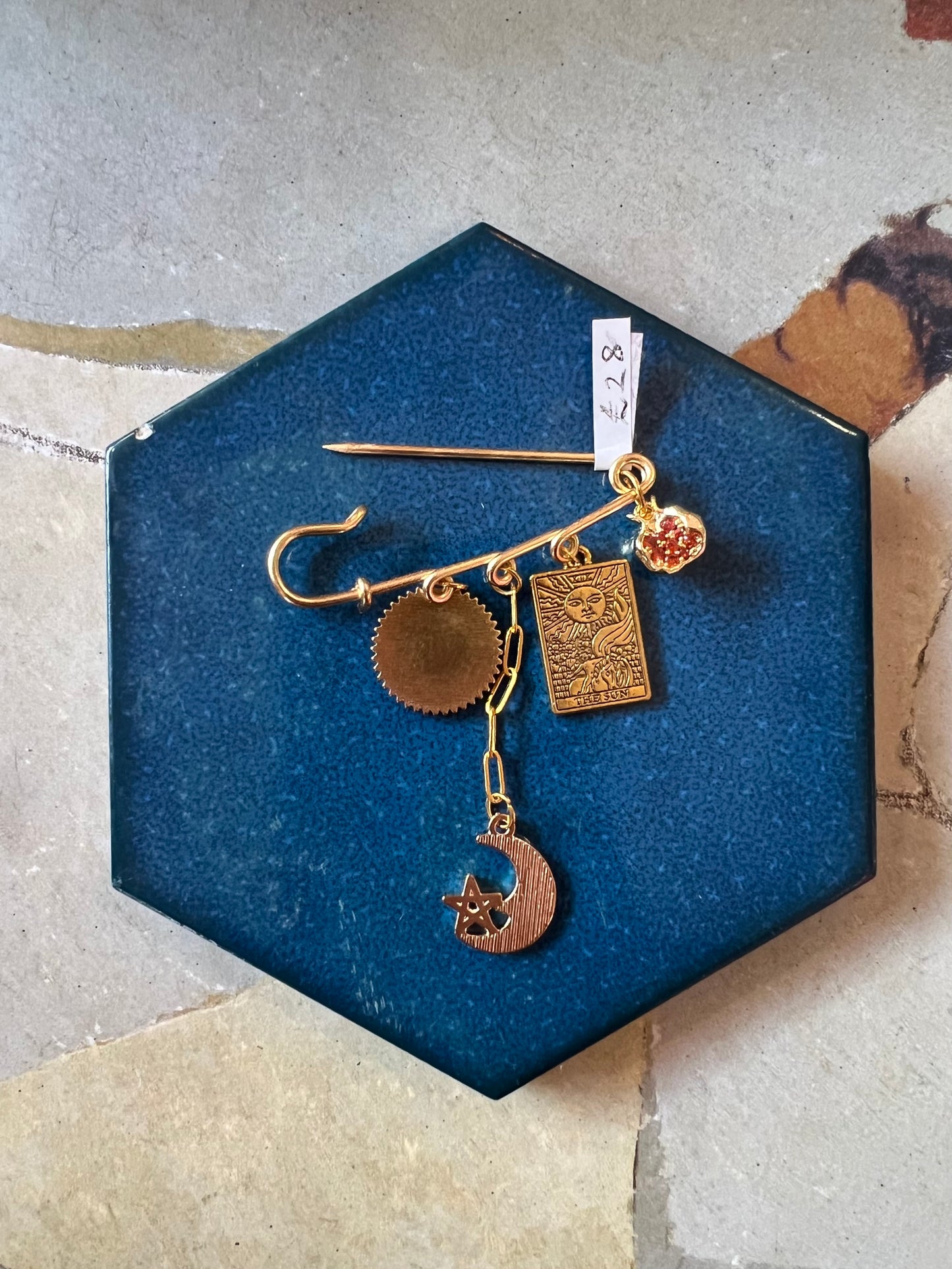 Handmade Moon Brooch By Lost And Foundry