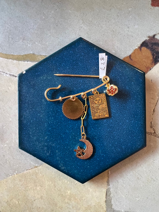 Handmade Moon Brooch By Lost And Foundry
