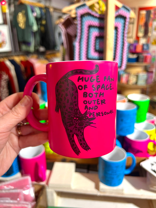 Huge fan of space green Mug by Daze Made