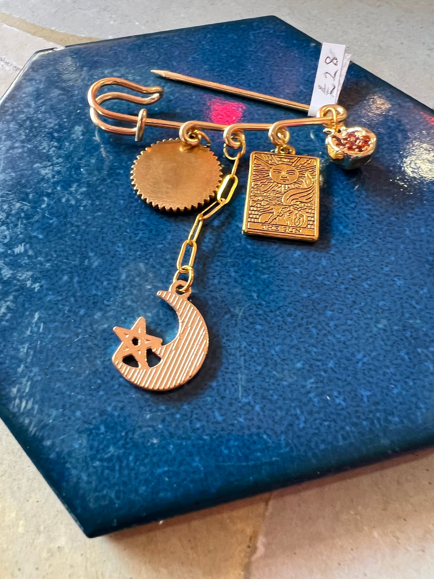 Handmade Moon Brooch By Lost And Foundry