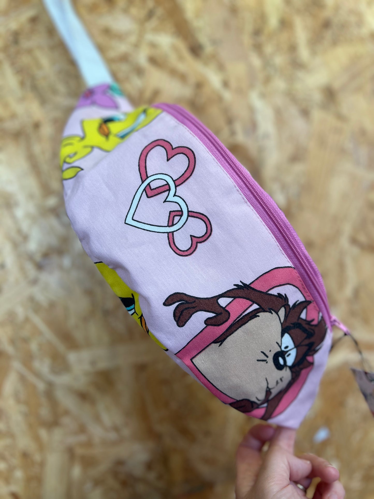 Looney Tunes Taz And Tweetie Retro Fabric Bumbag by Silly Girl Club