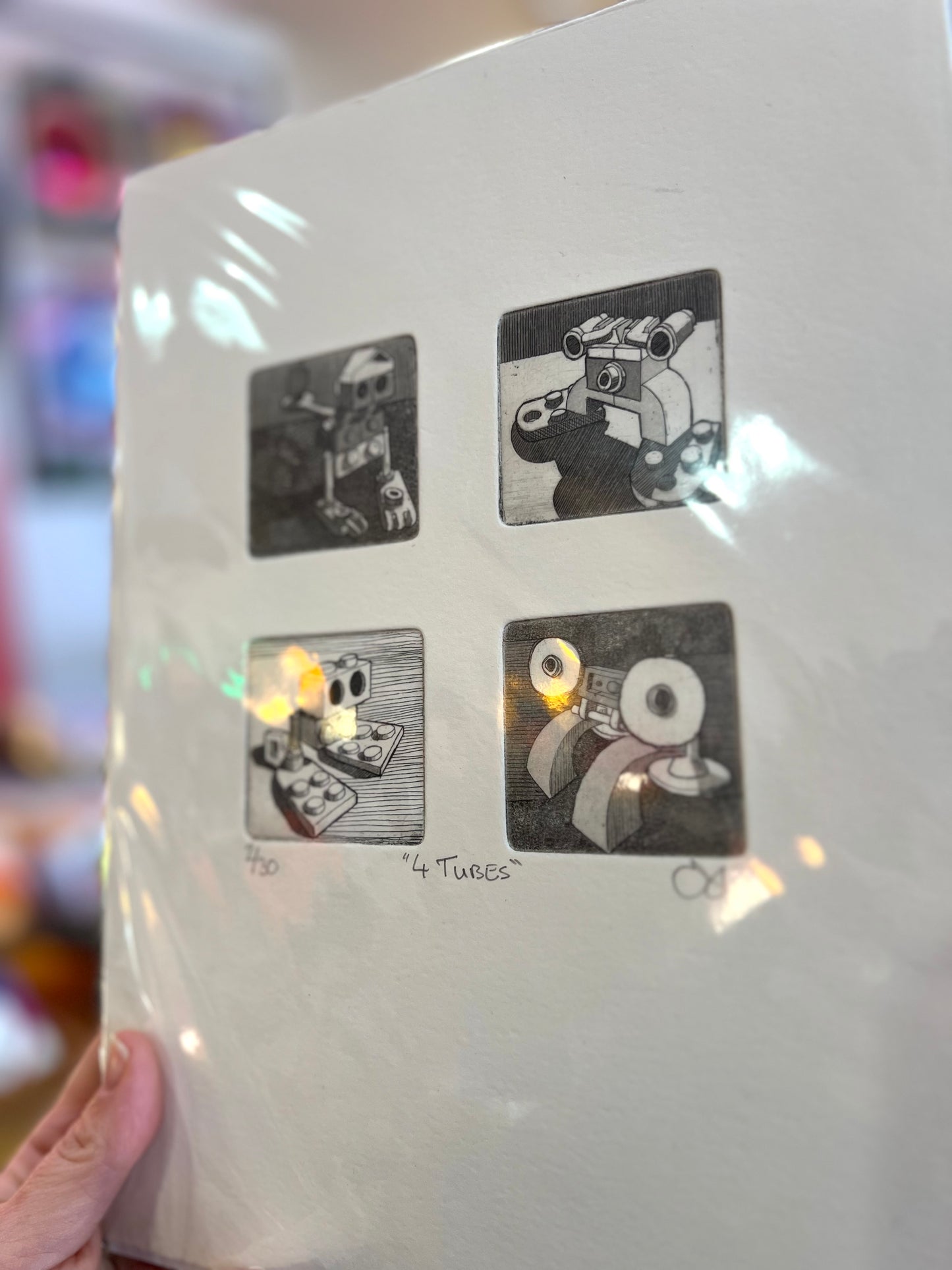 4 Tubes Lego Characters Etchings By Chris Moon