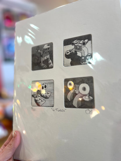 4 Tubes Lego Characters Etchings By Chris Moon