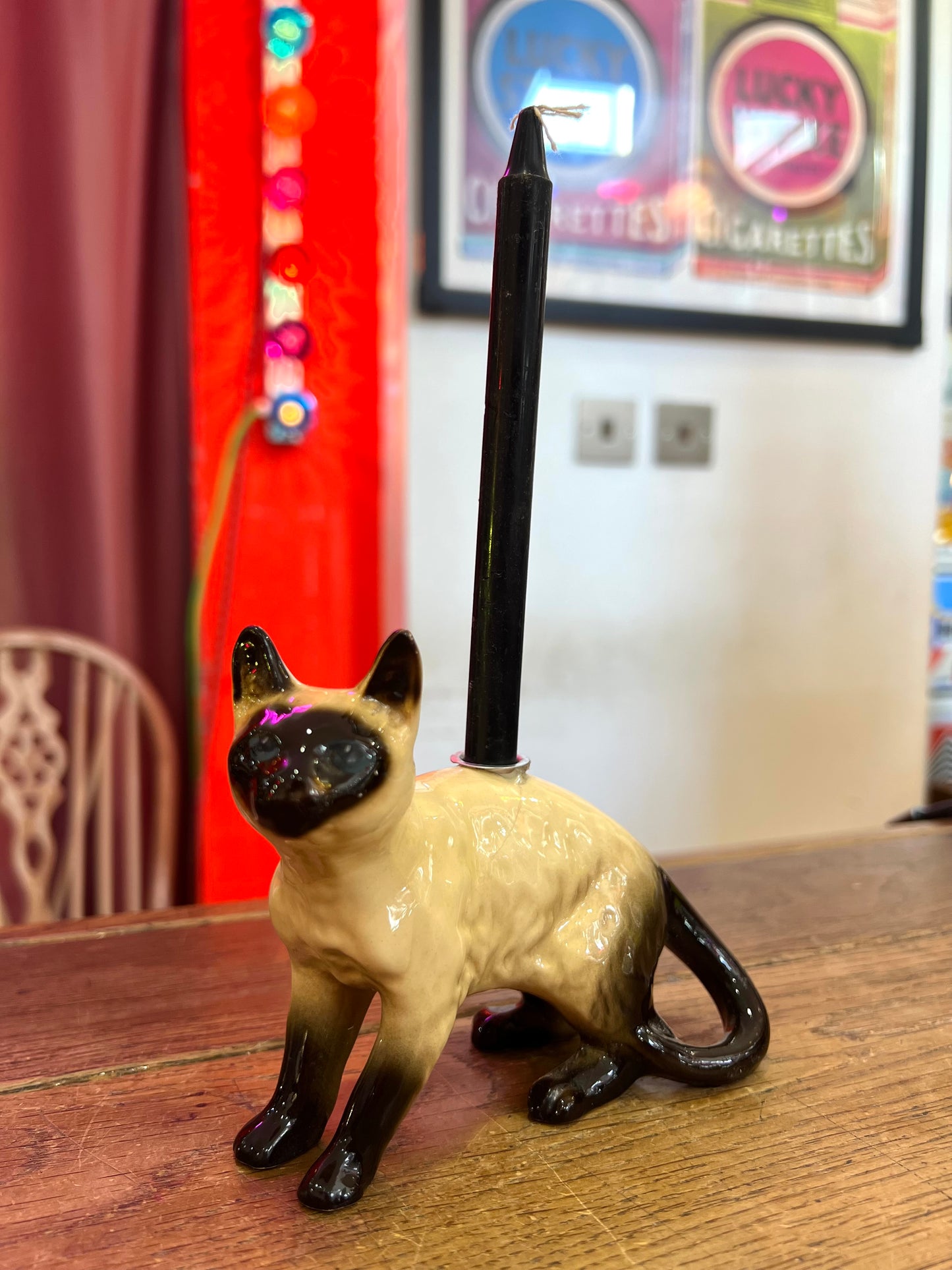 Vintage Ceramic Cat Candle Holder by Lost & Foundry