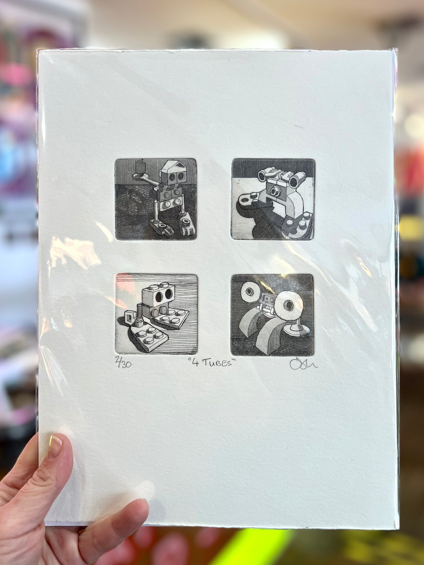 4 Tubes Lego Characters Etchings By Chris Moon