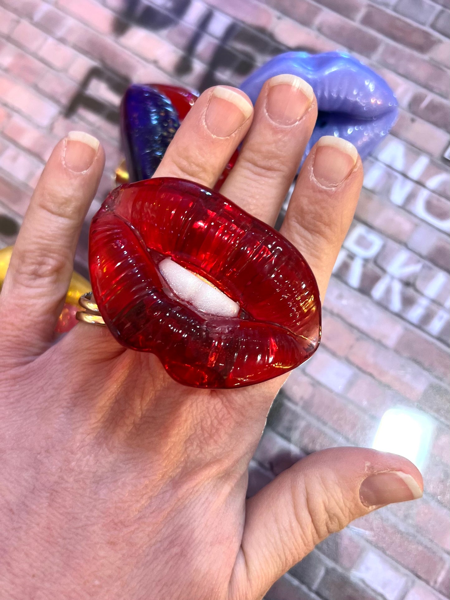Big Lips Adjustable Ring By Bling For All