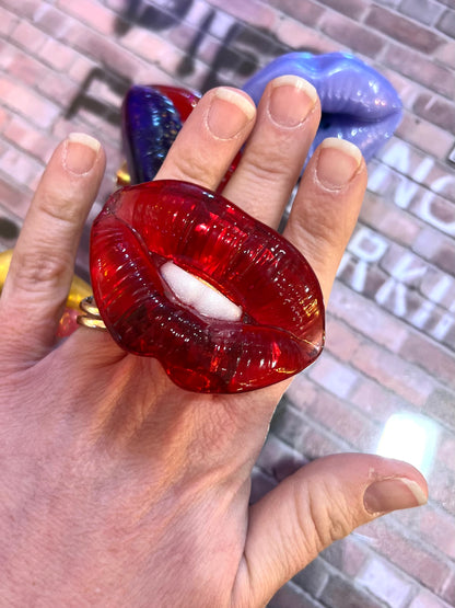 Big Lips Adjustable Ring By Bling For All