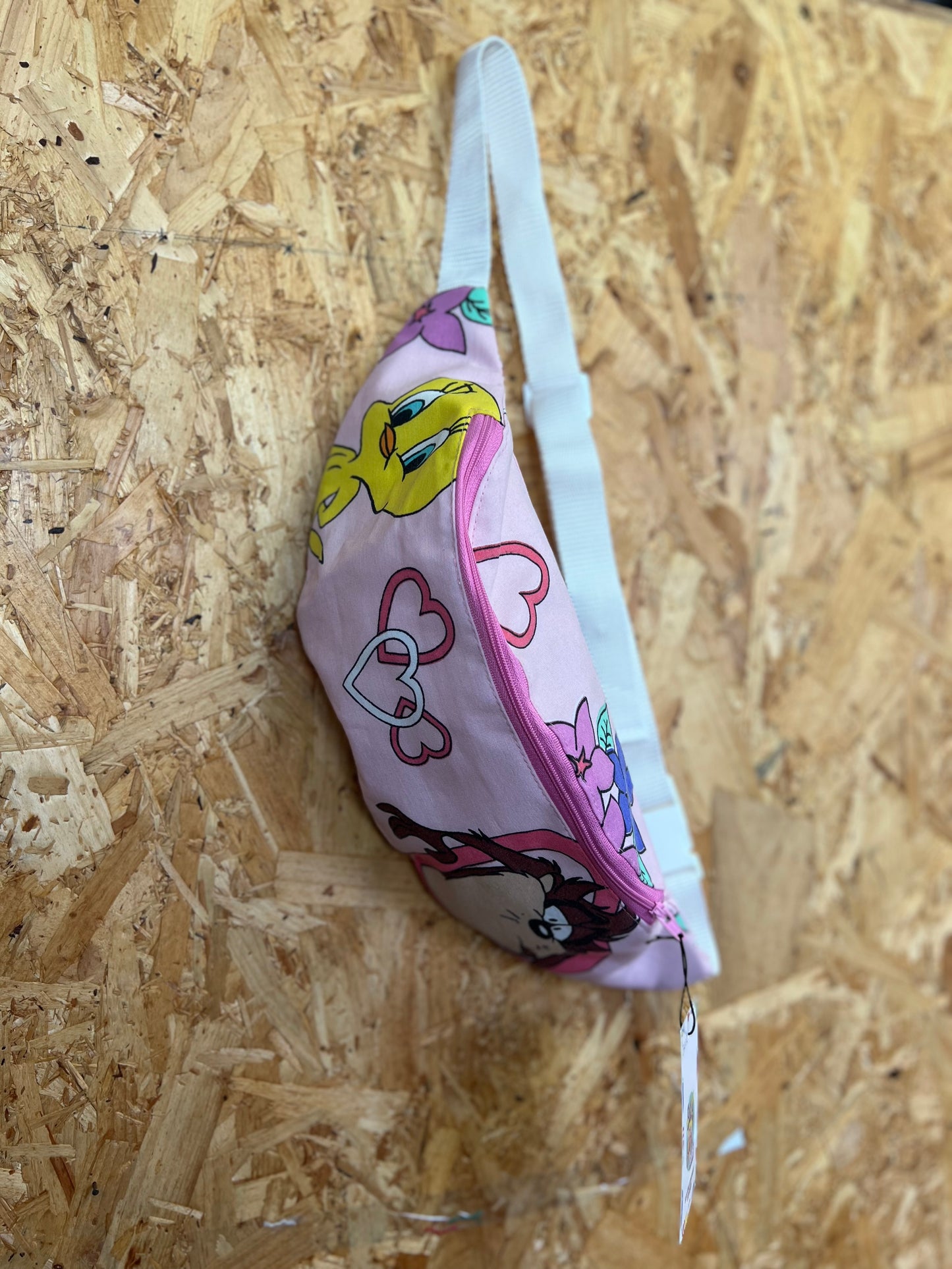 Looney Tunes Taz And Tweetie Retro Fabric Bumbag by Silly Girl Club