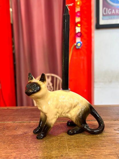 Vintage Ceramic Cat Candle Holder by Lost & Foundry