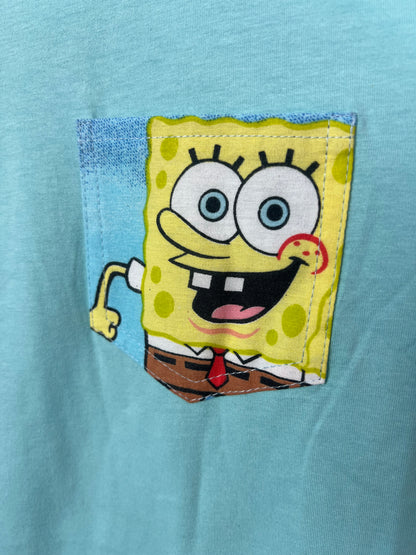 Reworked  Pocket Tee With Sponge Bob Square Pants by Silly Girl Club