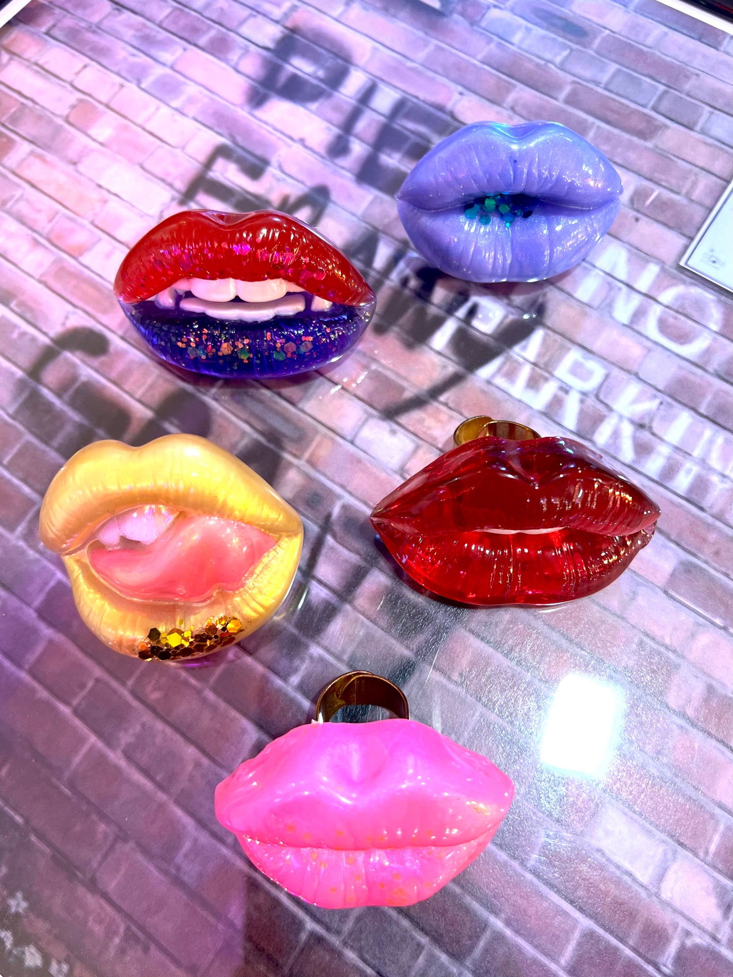 Big Lips Adjustable Ring By Bling For All