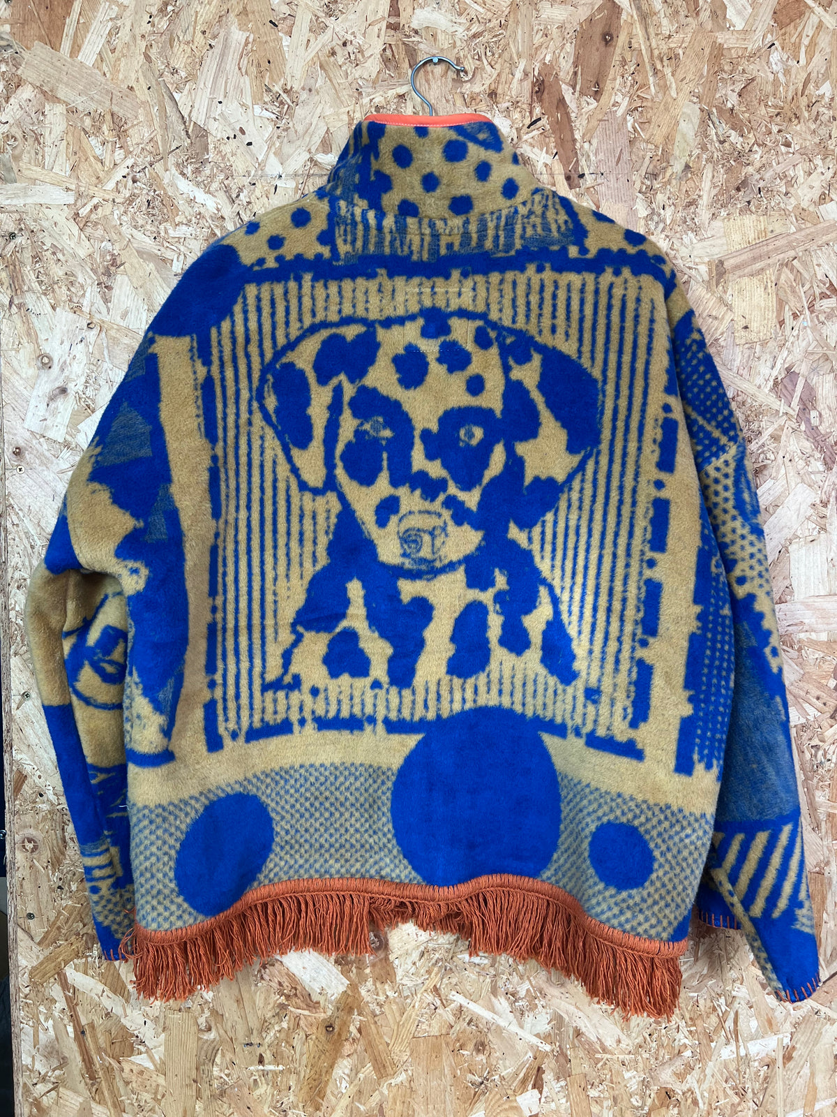 Jacquard Dog Design Jacket, Handmade by Szmat Sklad