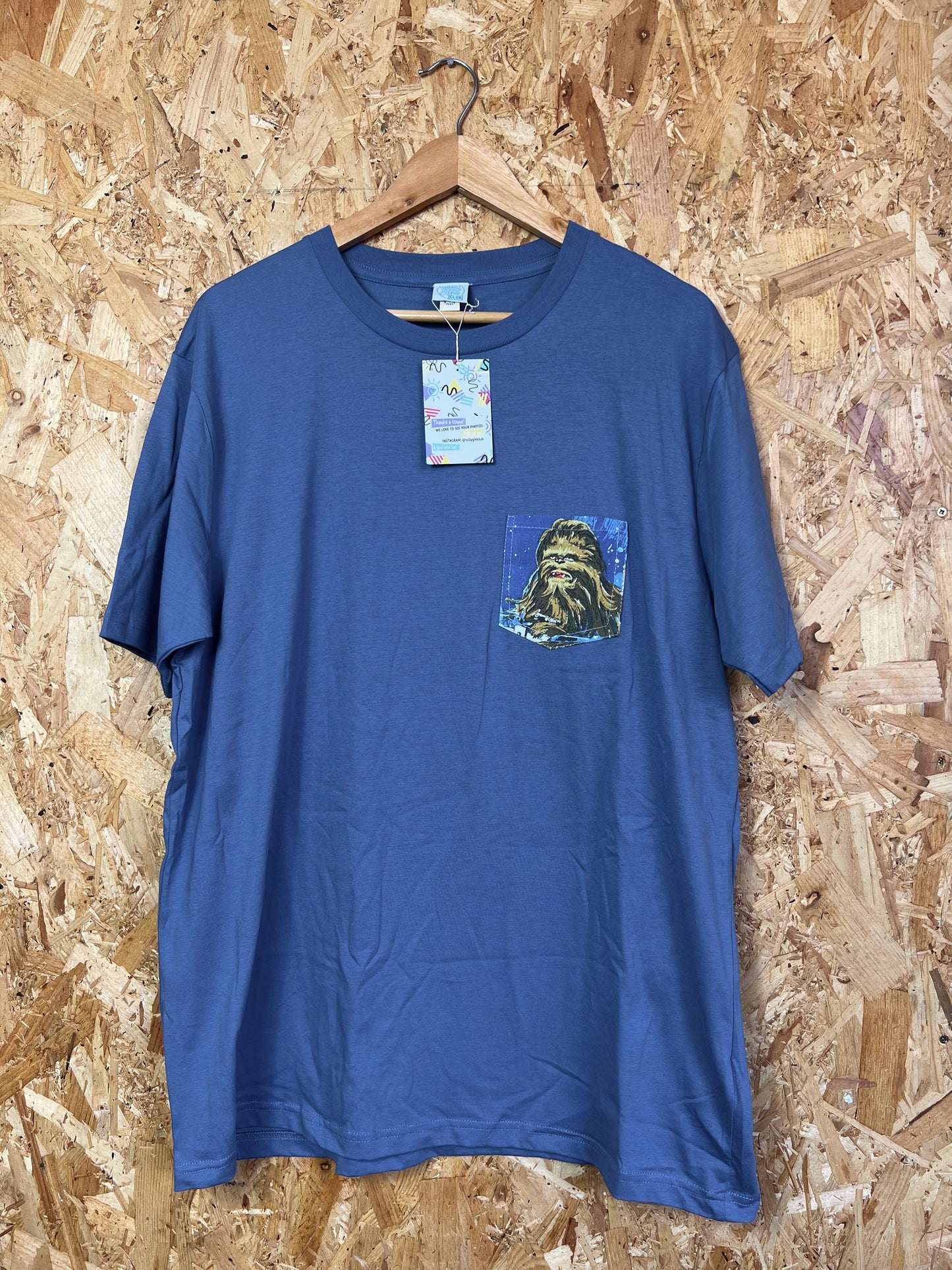 Reworked Pocket Tee With Star Wars Chubacca by Silly Girl Club
